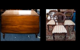 19th Century Mahogany Drop Leaf Table 41 inches x 20 inches x 26 inches.