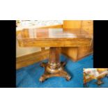 An Early 20th Century Walnut Gaming Table.