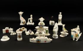 A Good Collection of Early Crested Ware Various Brands, W.