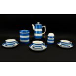 T.G Green & Co Cornish Kitchen Ware. Collection of 10 Blue and White Pieces.