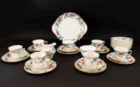 Royal Doulton Part Tea Service Booths 'Floradora' design TC-1127 mark to base.