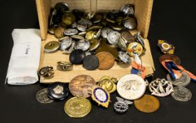 A Great Collection of Early Railway etc, Some Scarce Ones, Badges, Buttons, Commemorative Medal,