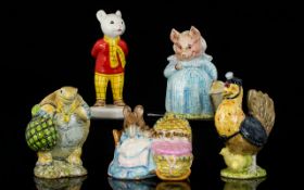 Beswick Beatrix Potter Hand Painted Figures ( 5 ) Five In Total. Comprises 1/ Mr.