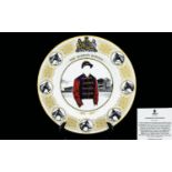 Wedgwood Cabinet Plate 'The Queens Horses 1952 -1977' The Queens Silver Jubilee, Commissioned by