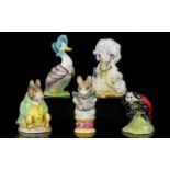 Beswick Beatrix Potter Hand Painted Figures - Good Collection of ( 5 ) Figures.