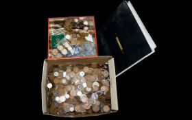 A Quantity of Mostly Low Value GB Coins To Include: a quantity of copper pennies, cupro nickle,