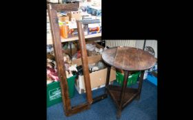 A Rustic Oak Occasional Table.