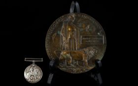 World War I 1914 - 1918 Bronze Death Plaque,