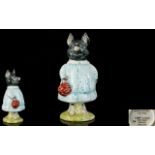 Beatrix Potter Beswick Figure ' Pig-Wig ' Grey Pig with Pale Blue Dress, Modeller Albert Hallam.