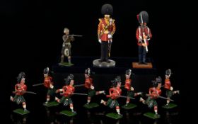 Eight Vintage Led 'Britains' Soldiers from the Argyle and Sutherland Highlanders.