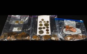 Mixed Lot Of Low Value Coins - Small Collection Of Coins To Include, One Pennys, Two Pences,