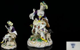 Rudolstadt / Volkstedt Late 19th Century Very Fine Hand Painted Porcelain Figurine of a