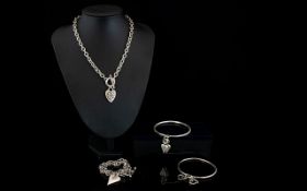 Danon Contemporary Pewter Jewellery Four Piece Collection Each in very good condition comprising