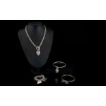 Danon Contemporary Pewter Jewellery Four Piece Collection Each in very good condition comprising