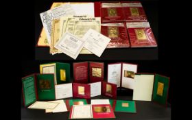 Heirloom Investments An Extensive Collection Of 23 Karat Gold Stamps 'The Kings And Queens Of Great