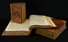 Two Volumes Of Websters New International Dictionary, 1920 G Bell & Sons. Together With A Copy Of