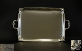 Ollivant and Botsford Superb Quality Solid Silver - Large and Impressive Twin Handle Rectangular