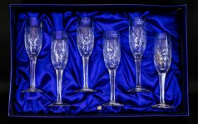 Royal Doulton Finest Crystal Glasses Six in Total, in Original Box.