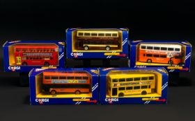 Corgi Collection of Diecast Model Metro-Buses ( 5 ) Five In Total.