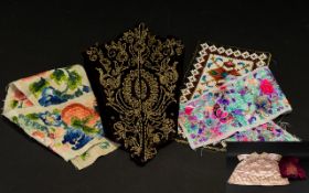 A Good Collection Of Antique And Vintage Textiles To include early 20th century child's Anglo Indian