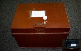 A Heavy Victorian Period Led Lined Painted Strong Box / Safe, Hinged Top with Key.