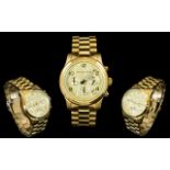 Michael Kors MK 5055 Unisex Runway Gold Tone Chronograph Watch.