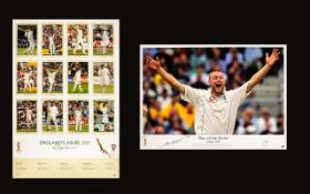 Cricket Interest Ashes 2005 Two Limited Edition Signed Photographic Prints The first 'Man Of The