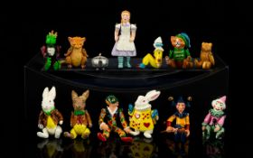 A Collection Of Hantel Miniatures A Set Of Articulated Painted Pewter Miniature Figures,