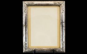 Antique Period Large Ornate / Silver Photo Frame of Rectangular Shape,