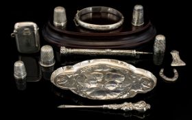 A Good Collection of Antique Silver Items ( 12 ) Items In Total. All Fully Hallmarked.