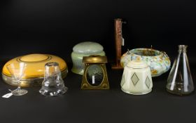 A Collection of Antique and vintage lighting and glass items.