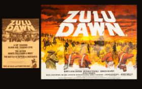 Cinema Interest - Peter O'Toole Original 1979 Large Sheet Poster (Quad) For The Film 'Zulu Dawn'