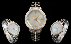 Michael Kors MK 3642 Ladies Cynthia Rose Gold / Silver Tone Bracelet Watch.
