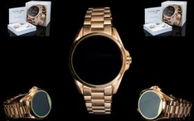 Michael Kors MKT 5004 Access Bradshaw Rose Gold Stainless Steel Smart Watch.