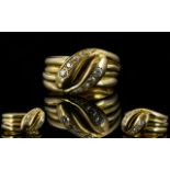 Antique Period - Impressive Well Made and Stylish 18ct Gold Snake Ring,