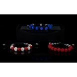 Tresor Paris Contemporary Crystal Set Friendship Bracelets Three in total,