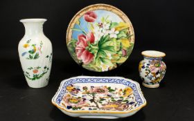 Gien Ceramics France A Collection Of Boxed Decorative Ceramics. To Include Bird Of Paradise Vase,