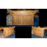 Contemporary Limed Oak Oriental Style Cabinet Large cabinet in the form of an oriental altar table