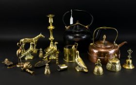 A Mixed Collection of Kitchenalia & Decorative Brass Items.