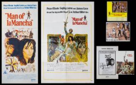 Cinema Interest - Peter O'Toole Original 1972 Large Sheet Poster For The Film Man of La Mancha,