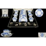 Cauldon Blue Dragon Coffee Set In Presen