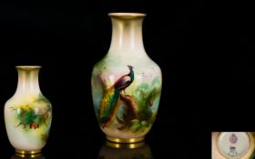 Royal Worcester Hand Painted Small Vase