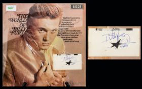 Billy Fury Autograph on 1960s page stuck