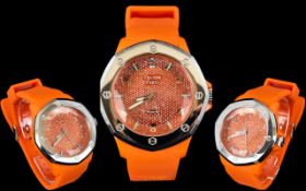 Tresor Paris Orange Silicone And Crystal