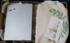 Box of Assorted Linen Large box of items