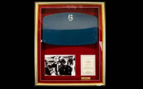 Wembley 1966 Stadium Framed Seat - An Original 1966 Seat Back From Wembley. Comes With Certificate