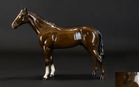 Beswick Horse Figure ' Bois Roussel ' Racehorse - 2nd Version. Model No 701, Designer A. Gredington.