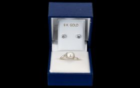 Fiorelli 9ct White Gold And Faux Pearl Ring Fully hallmarked for 9ct gold,