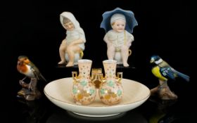 A Small Collection Of Decorative Ceramic Items Seven items in total to include two miniature floral