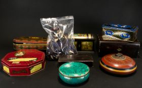 A Collection of Vintage Tins and Boxes (8) items in total.